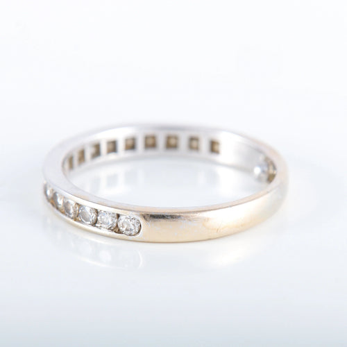 Bague 58 Demi-alliance 17 Diamants 58 Facettes JE455