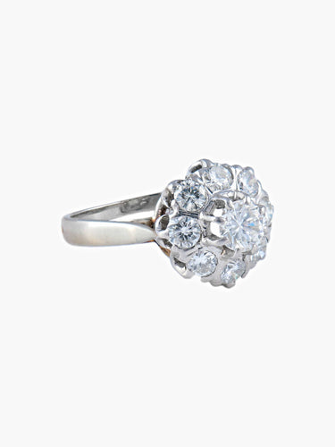 Bague Bague Pompadour or blanc et diamants 58 Facettes
