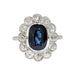 Ring 56.5 Pompadour Sapphire and Diamond Ring 58 Facettes 1CA265/1