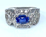 Bague 53 Bague bandeau saphir Ceylan diamants 58 Facettes AB252