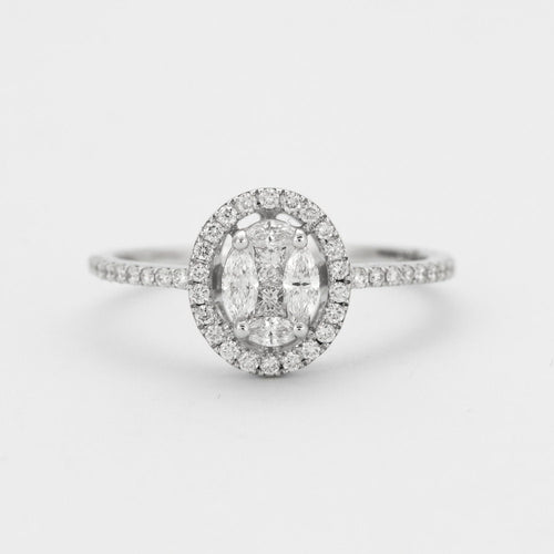 Bague 55 Bague Diamant Garden Ovale 58 Facettes 002.926