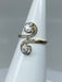 Ring 53 18-karat white gold and yellow gold diamond ring. Period 1900 58 Facettes AB267