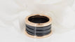 Bague 54 Bague Bulgari en or rose et céramique noir 58 Facettes 31946