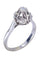 Bague 55 Solitaire Or blanc Diamant 58 Facettes 082401