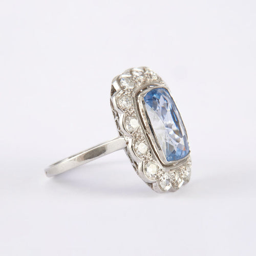 Bague 53 Bague 1930 Saphir Diamants 58 Facettes