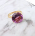 Ring 54.5 Solitaire amethyst, yellow gold 58 Facettes AA 1560