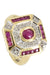 Ring ART DECO STYLE RUBY AND DIAMOND RING 58 Facettes 050711