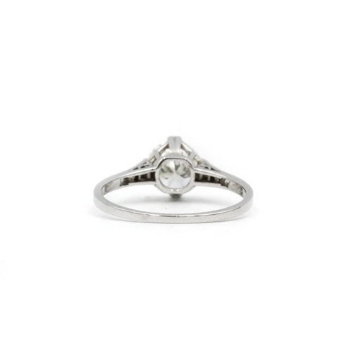 Bague 54 Solitaire Platine et Diamants 58 Facettes 220295R