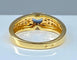 Bague 53 Bague jonc en or jaune 18 carats, saphir et diamants. 58 Facettes AB274