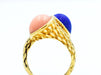 Boucheron Serpent Bohème ring in gold, coral and lapis lazuli 58 Facettes 53