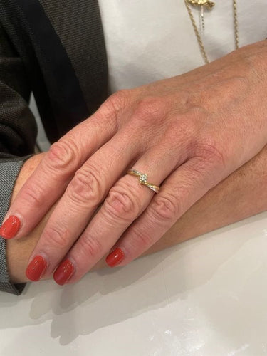 Bague 53 SOLITAIRE MODERNE DIAMANT 0.15 CARAT 58 Facettes 055891