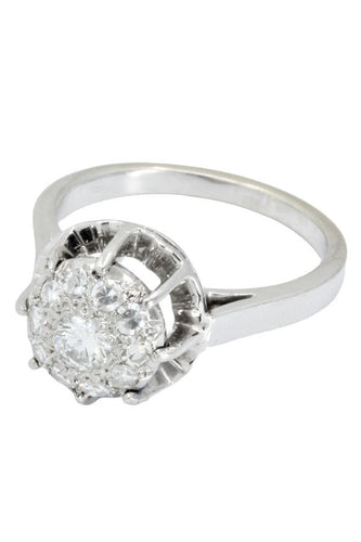 Bague 54 BAGUE STYLE SOLITAIRE DIAMANTS 58 Facettes 046121