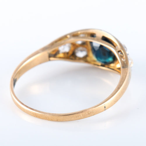 Bague Bague Art Déco Saphir Diamants 58 Facettes 2686