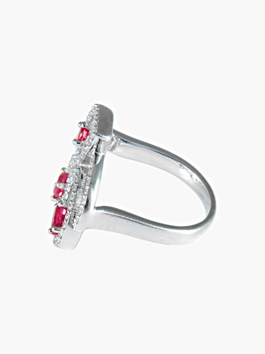 Bague 52 Bague 3 Rubis et Diamants 58 Facettes