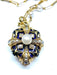 Napoleon III pendant necklace on enamel chain with pearls and diamonds 58 Facettes