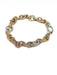 Bracelet Rose gold and diamond bracelet, chiseled chain link 58 Facettes