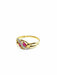 Ring 58.5 Ruby diamond gold ring 58 Facettes