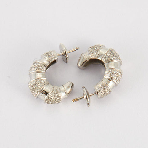 Boucles d'oreilles Boucles d'oreilles en Or blanc & diamants 58 Facettes
