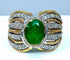 Bague 58 Bague 2 Ors Emeraude Diamants 58 Facettes AB228