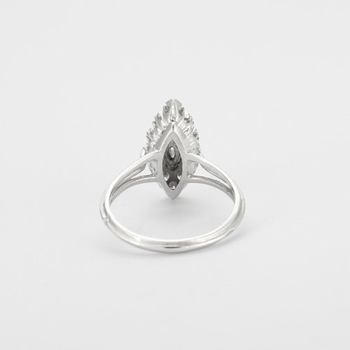 Bague 56.5 Bague or blanc, diamants 58 Facettes HS4196