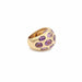 Yellow Gold Amethyst Bangle Ring 58 Facettes B344