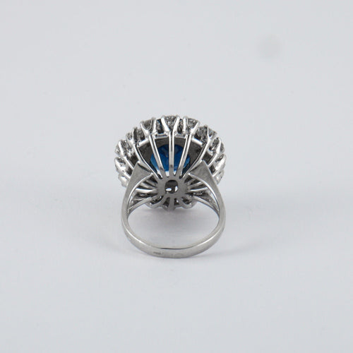 Bague 50 Bague Saphir double entourage Diamants 58 Facettes ALGU22