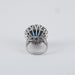 Ring 50 Sapphire ring double surround Diamonds 58 Facettes ALGU22