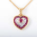 Necklace Ruby heart necklace yellow gold 58 Facettes 2801