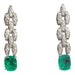 Earrings Platinum earrings with emeralds and diamond pave 58 Facettes A 7443
