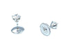 Boucles d'oreilles Puces d’oreilles or blanc, diamants 58 Facettes