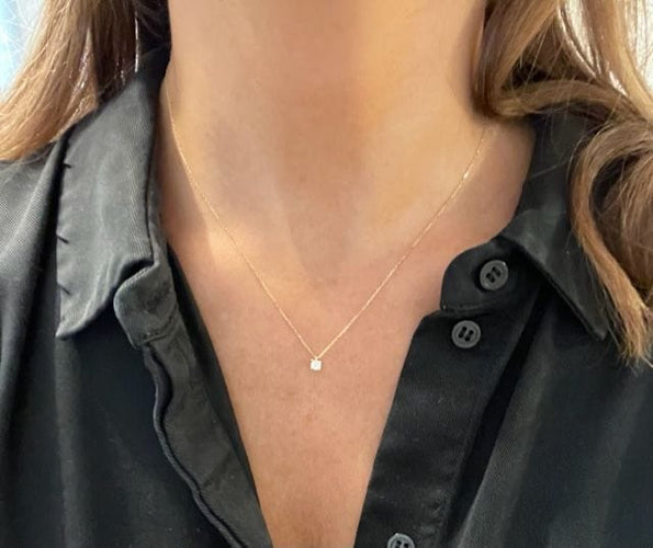 Collier Collier diamant, or jaune 58 Facettes