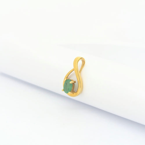 Pendentif Pendentif or jaune et émeraude 58 Facettes 27242