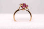 Bague 52 Bague en or jaune, diamants et rubis 58 Facettes 12348