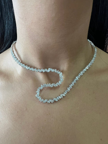 Collier Collier choker or blanc diamants 58 Facettes N388