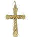 Pendentif croix ancienne en or jaune 58 Facettes 061921