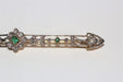 Brooch Art Deco brooch-barrette emeralds, pearls, diamonds 58 Facettes 525