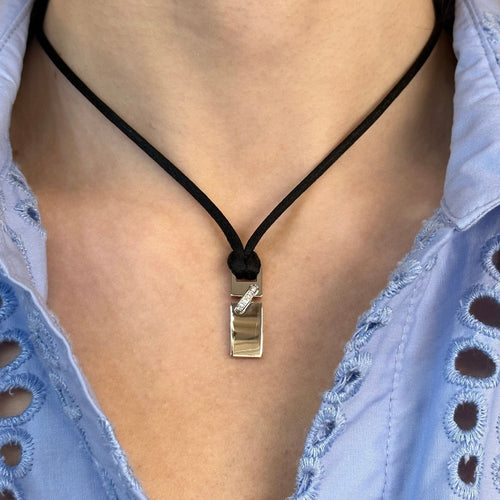 Pendentif Pendentif Chaumet Lien Simple Or Blanc Diamants 58 Facettes