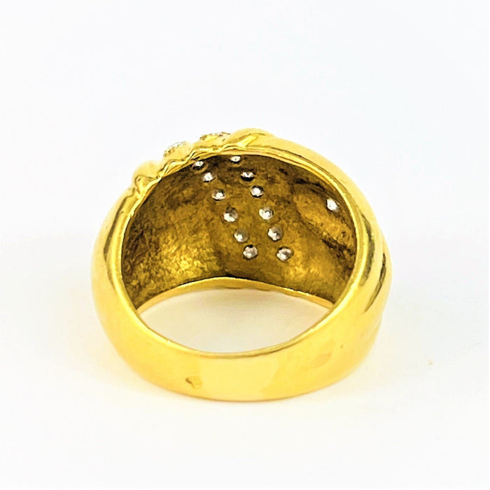 Bague 52 Bague Or jaune et Ligne de Diamants 58 Facettes 20400000638