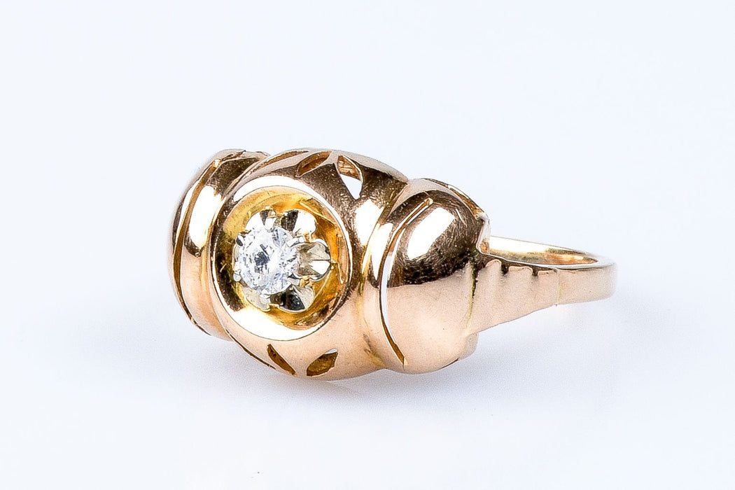 Bague 51 Bague en or jaune 58 Facettes BG316828-55