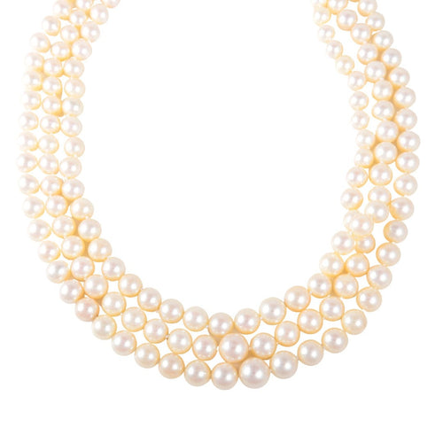 Collier Collier Perles 3 rangs 58 Facettes