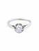 Bague 49.5 BAGUE PLATINE SOLITAIRE DIAMANT STYLE RETRO 58 Facettes