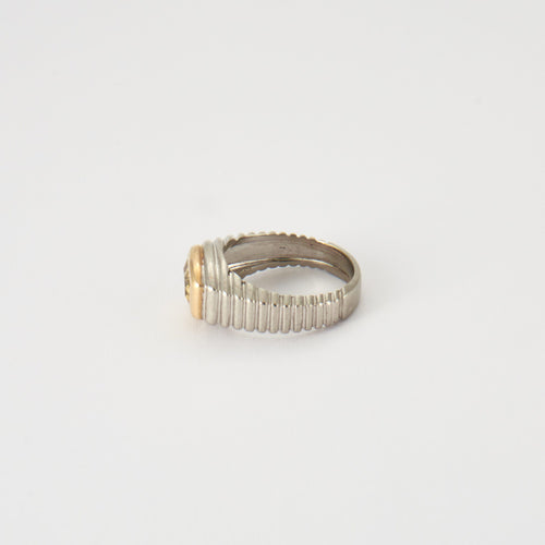 Bague 53 Bague Platine & Citrine 58 Facettes ALGU14