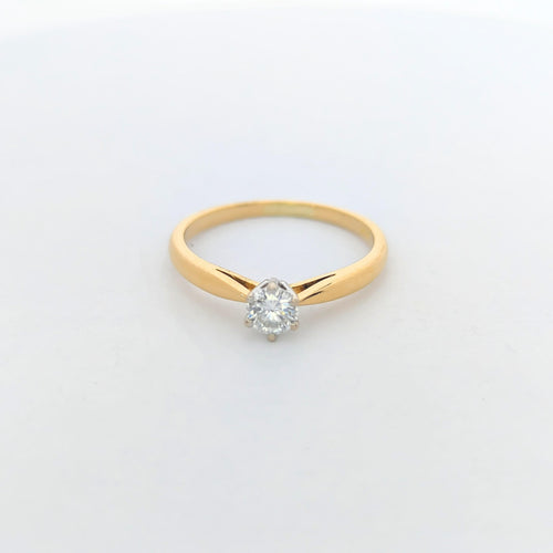 Bague 53 Bague Solitaire 2 ors Diamant 0.20ct 58 Facettes 27211