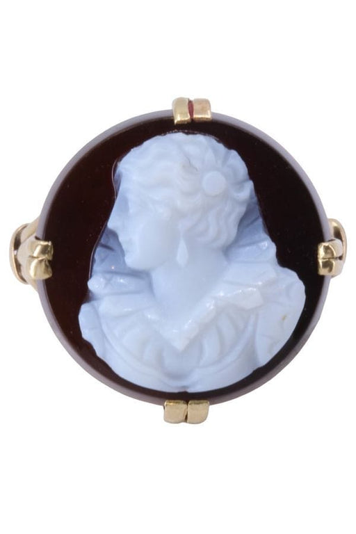 Carnelian Cameo Ring Ring 58 Facettes 074701