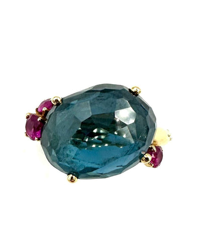 Bague 51 POMELLATO - Collection Bahia bague Or Topaze Saphirs 58 Facettes