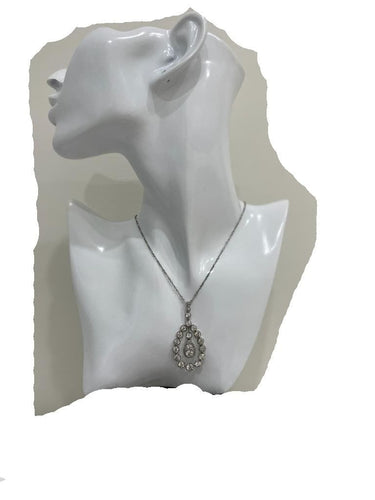 Pendentif Pendentif platine diamants Belle Epoque 58 Facettes