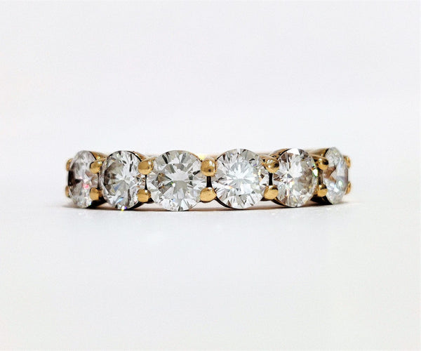 Bague 54.5 Demi-alliance or jaune diamants 58 Facettes 1-891/1