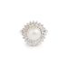 Ring 55 Marguerite Pearl, Diamond and White Gold Ring 58 Facettes B368