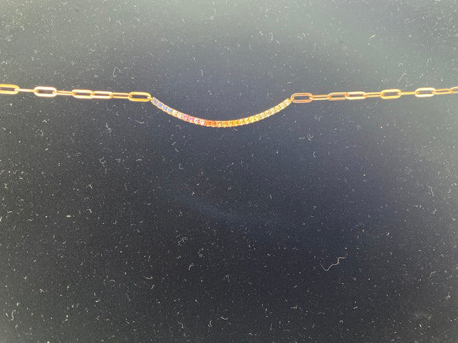 Collier Collier Rainbow saphirs 58 Facettes