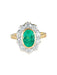 Bague 52 Bague Marguerite Emeraude et Diamants 58 Facettes